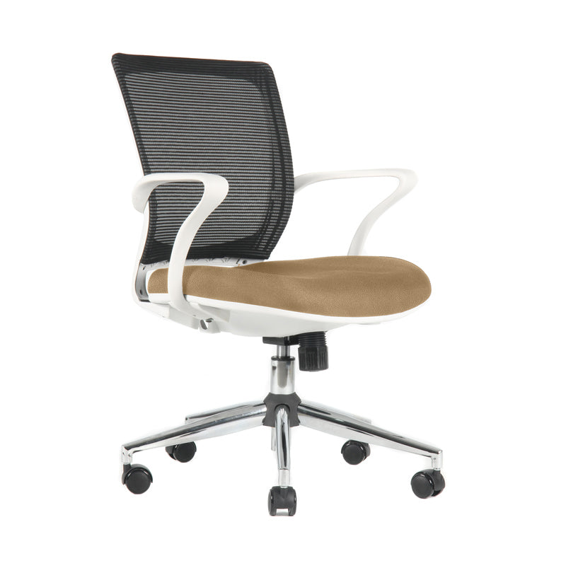 Silla TURIN Basic Marco blanco Base cromada Tela